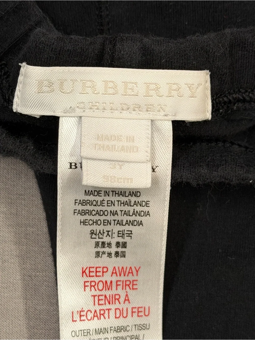 Burberry classic plaid detail  Kids Leggings with Plaid Cuff -3Y chic toddler